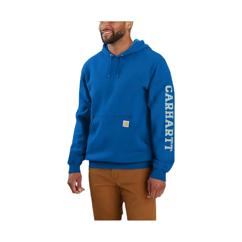 Microfleece HoodiesCarhartt Men's 1889 Loose Fit Graphic Sweatshirt - Beacon Blue Heather