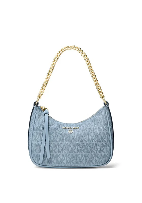 MICHAEL Michael Kors Jet Set Charm Small Logo Shoulder Bag, Pale Blue