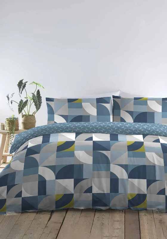 Appletree Veda Duvet Cover Set, Blue