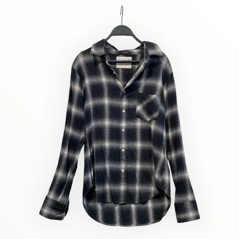 R13/Flannel Shirt/L/Plaid/Cotton/GRY/r13 blk/grey flannelFestival Shirts