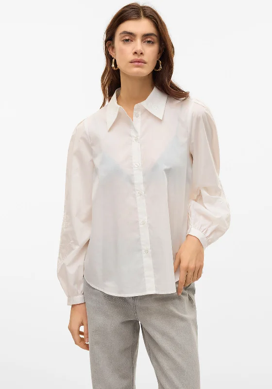 Vero Moda Kava Crochet Detail Shirt, WhiteCashmere Shirts