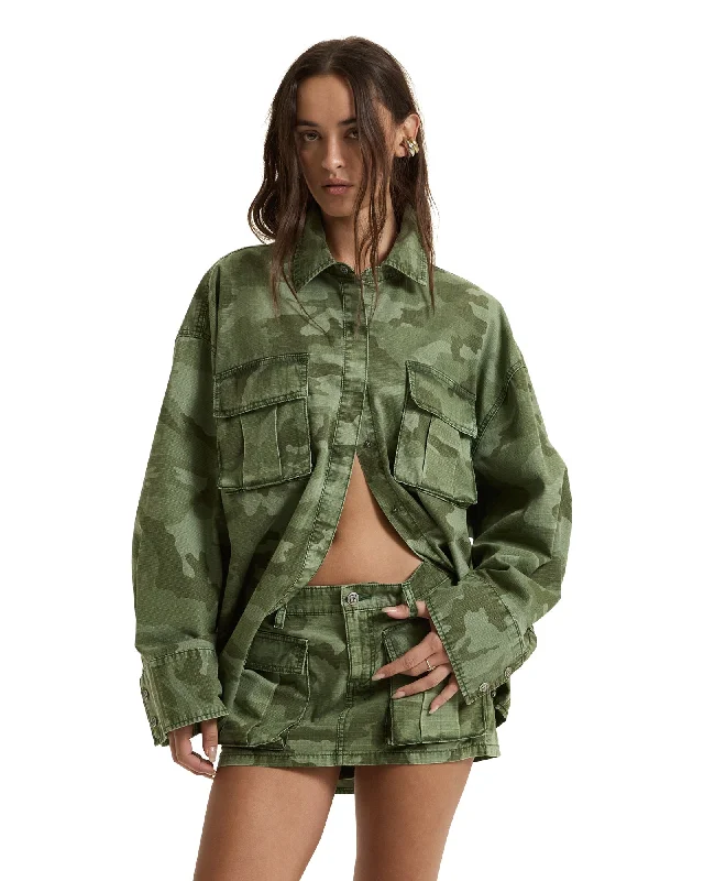 ASTRA CARGO SHIRT HASH CAMOFloral Shirts