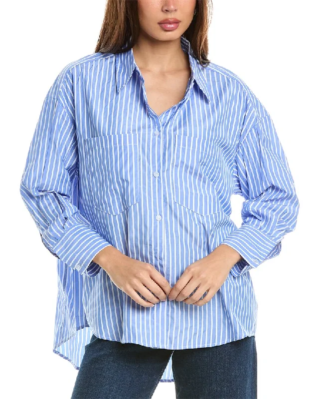 Colette Rose womens  Shirt, s, BlueZippered Shirts