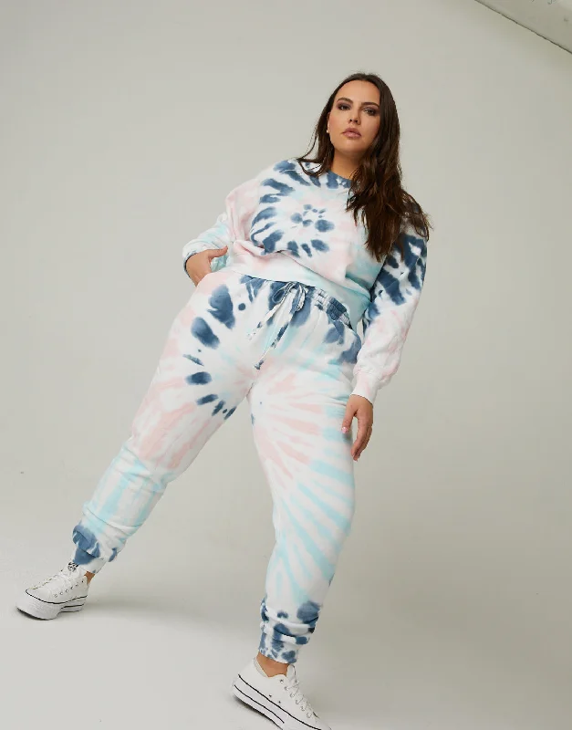 Plus Size Tie Dye Loungewear Set