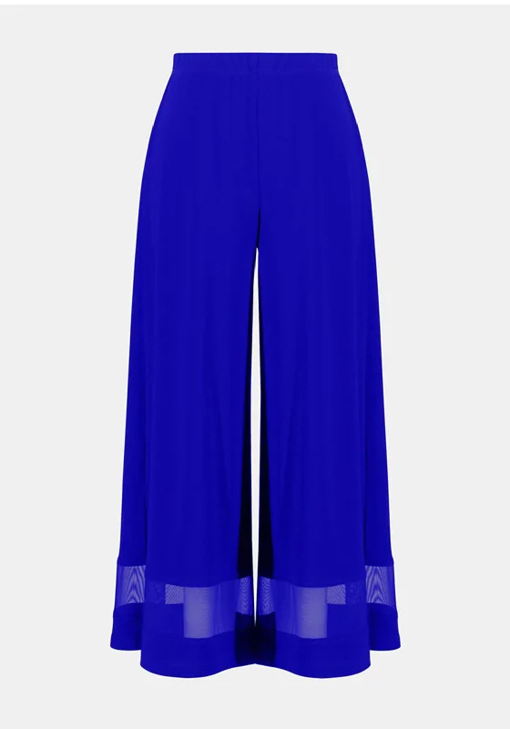 Joseph Ribkoff Mesh Detail Culottes, Blue