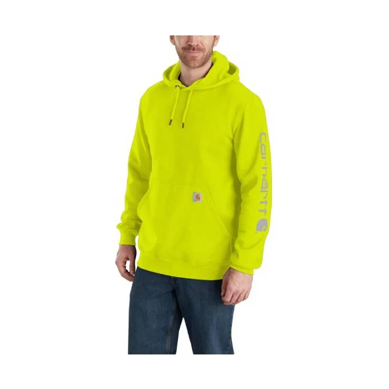 Luxury HoodiesCarhartt Men's Midweight Hooded Logo Sweatshirt - Bright Lime