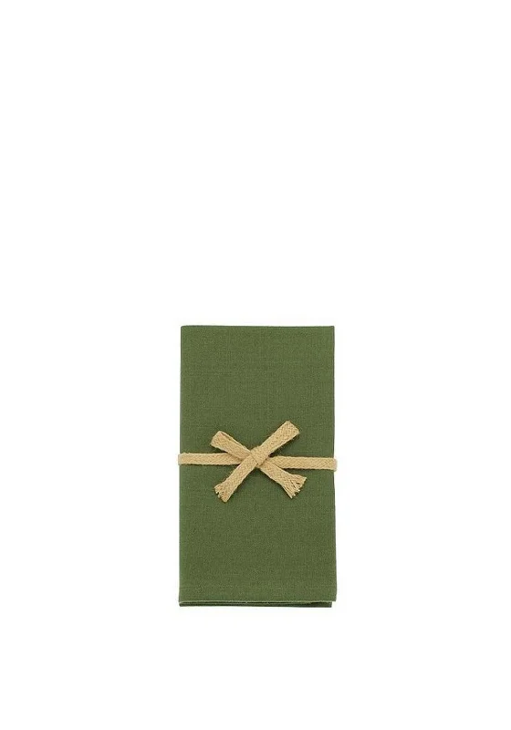 Walton & Co. Cotton Set of 4 Napkins, Olive