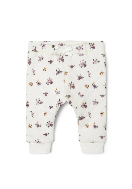 Drawstring PantsName It Baby Girl Rayia Quilt Floral Pant, Jet Stream