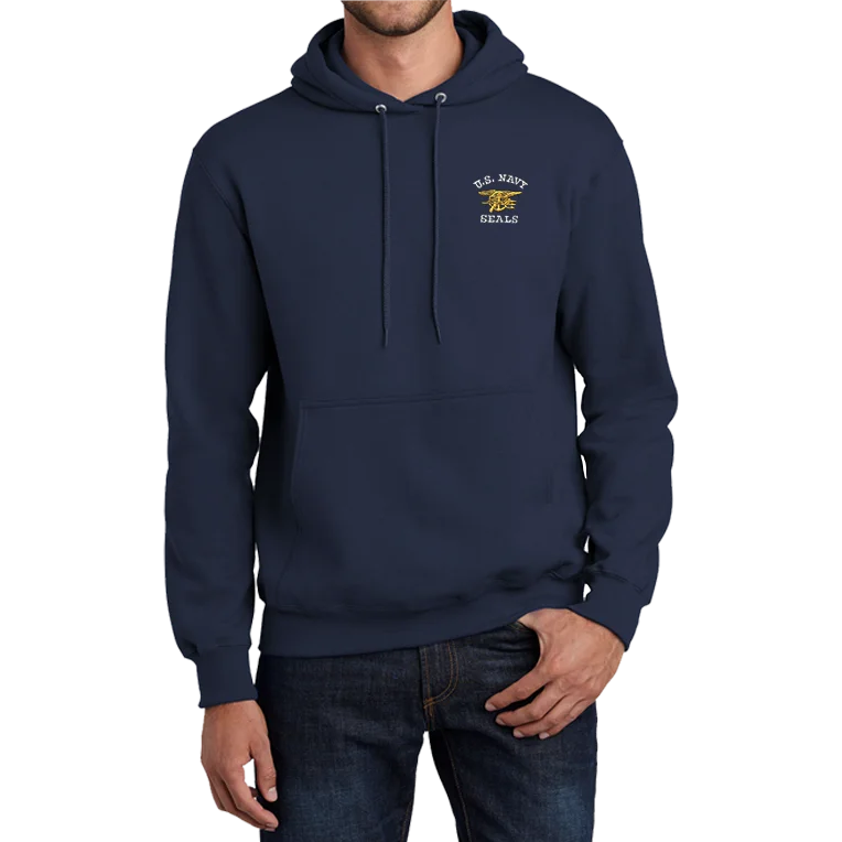 Cultural SweatshirtsUS NAVY SEALS and Trident Essential Fleece Hooded Sweatshirt