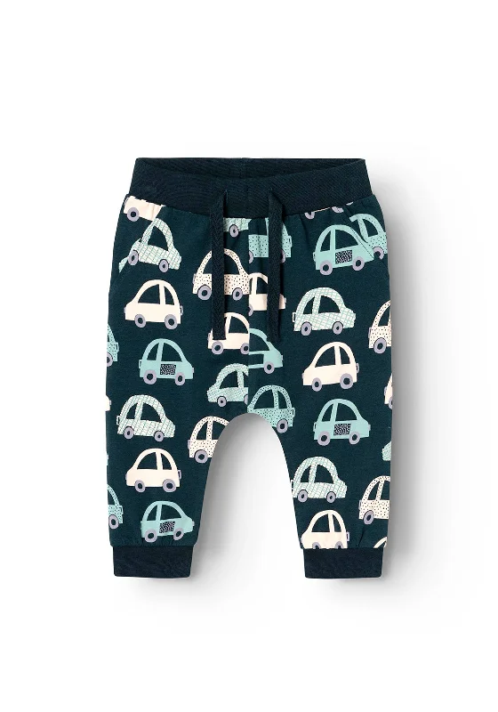 Mom JeansName It Baby Boy Vroels Car Print Pant, Dark Sapphire