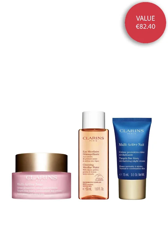 Clarins Essential Care To Target Fine Lines And Boost Radiance Set