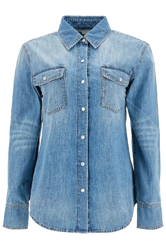 Stella Mccartney Women's 'Vintage Wash blue Shirt'Luxury Shirts