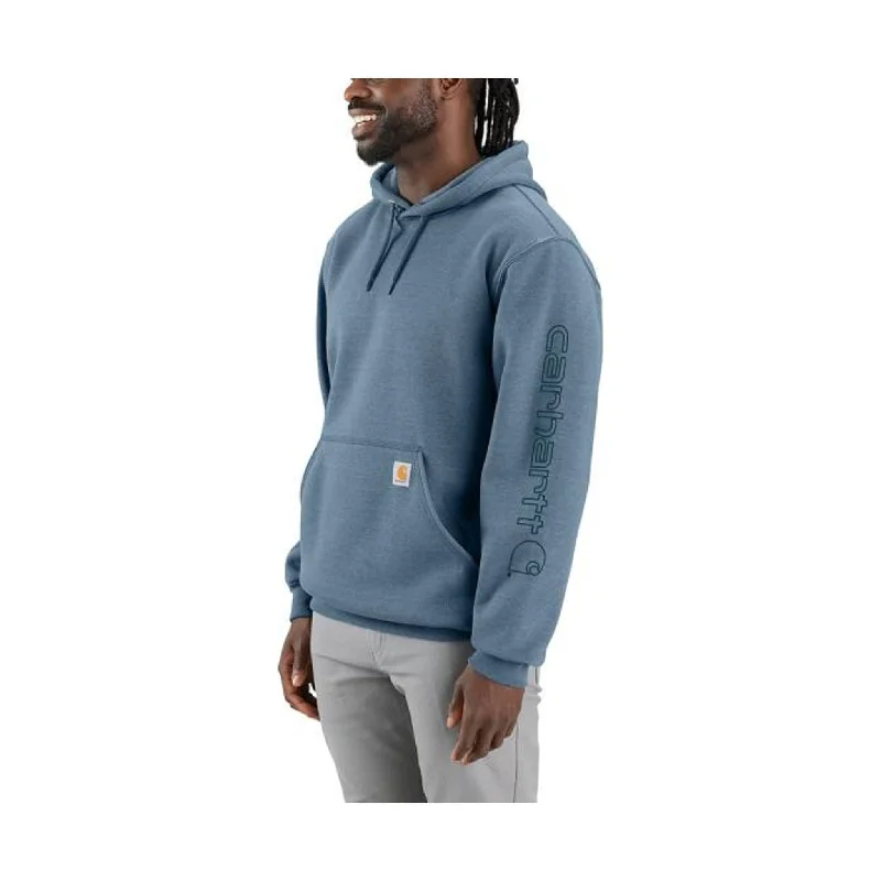 Minimalist SweatshirtsCarhartt Men's Midweight Hooded Logo Sweatshirt - Thundercloud Heather