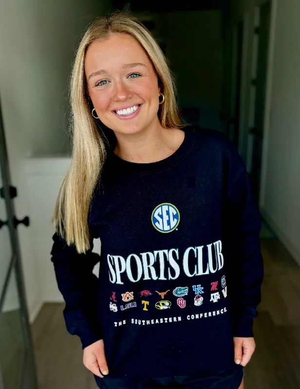 Leather-Paneled SweatshirtsFINAL SALE - SEC Sports Club Sweatshirt