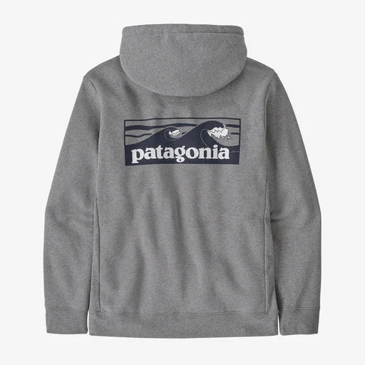 Compression SweatshirtsPatagonia Boardshort Logo Uprisal Hooded Sweatshirt-Gravel Heather