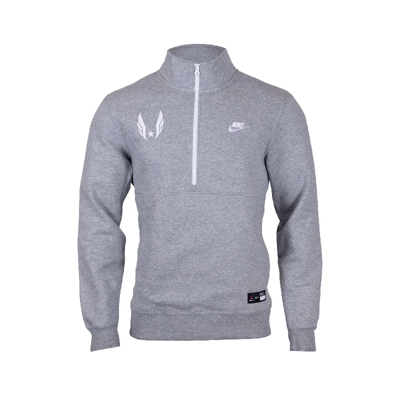 Travel SweatshirtsNike USATF Men's Sportswear Club 1/2 Zip Pullover Sweatshirt