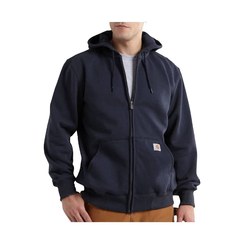 Colorblock HoodiesCarhartt Men's Rain Defender Paxton Heavyweight Hooded Zip-Front Sweatshirt - Navy