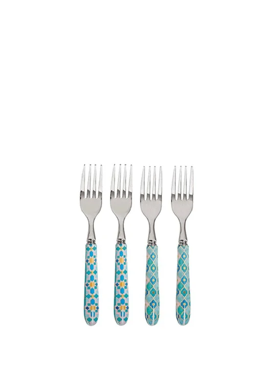 Maxwell & Williams Teas & C’s Kasbah Set of 4 Cake Forks, Mint