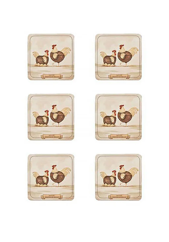 Denby Derbyshire Redcap Set of 6 Coasters