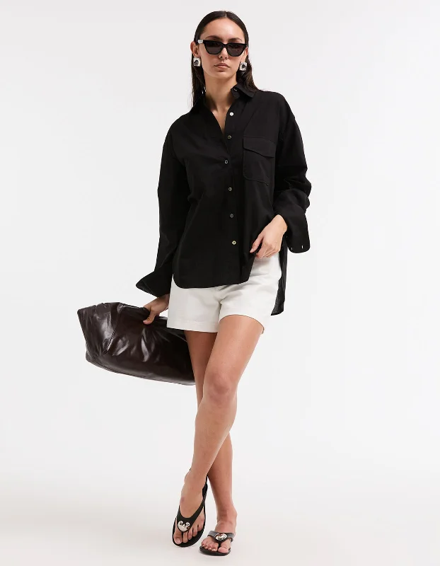 Louise Shirt - BlackFringed Shirts