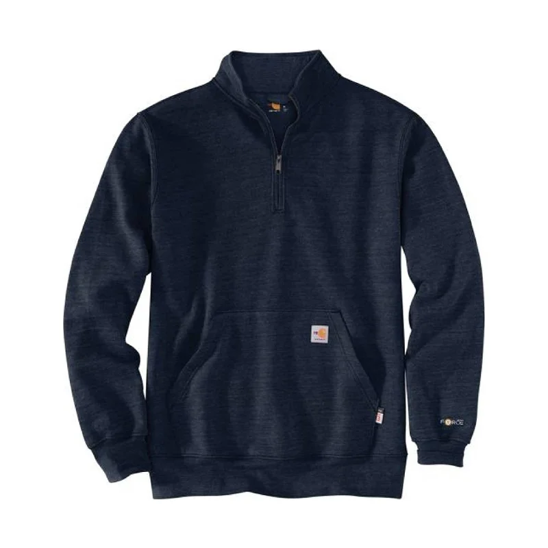 Ruffled SweatshirtsCarhartt Men's Flame Resistant Force Midweight Mock Neck Sweatshirt - Navy