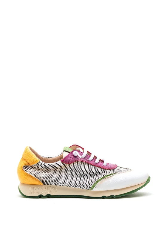 Hispanitas Leather & Mesh Mix Trainers, Multi