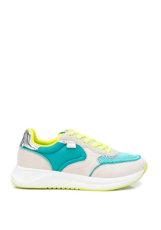 Xti Womens Colour Block Mesh Trainers, Aqua