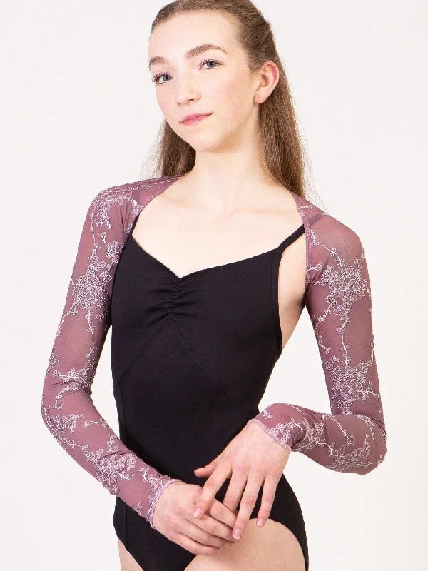 Suffolk "Soiree" Embroidered Mesh Shrug