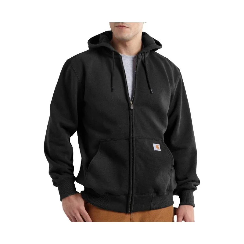 Waterproof HoodiesCarhartt Men's Rain Defender Paxton Heavyweight Hooded Zip-Front Sweatshirt - Black