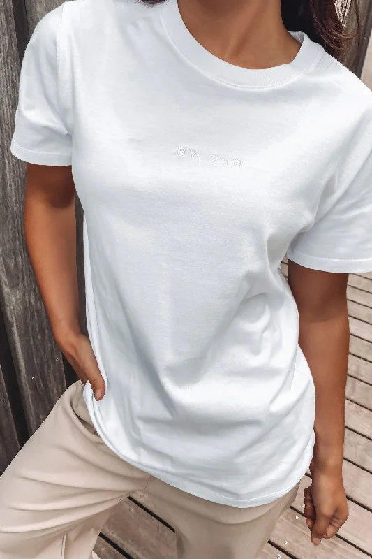 Asymmetrical T-ShirtsBZ Tonal Tee White