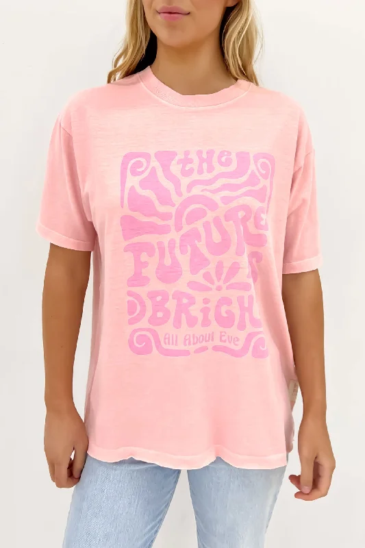 Plush T-ShirtsFuture Is Bright Tee Pink