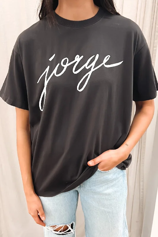 Sleep T-ShirtsJorge Script Tee Washed Black