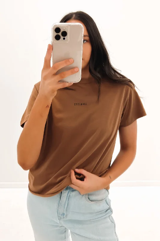 Cropped T-ShirtsMinimal Thrills Relaxed Tee Bronze