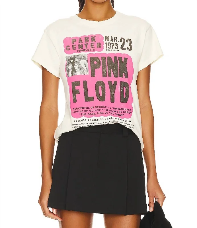 Reflective T-ShirtsPink Floyd 1973 Flyer Tour Graphic Tee In Stone Vintage