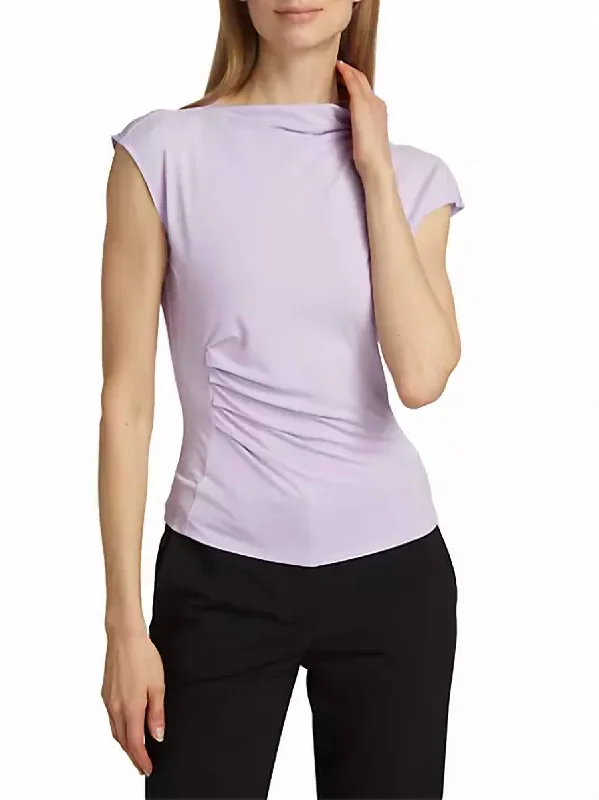 Oversized T-ShirtsSasha Ruched Tee In Lilac