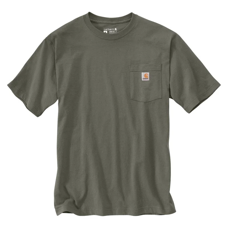 Fitted T-ShirtsK87 - Loose Fit Heavyweight Pocket Tee, Dusty Olive