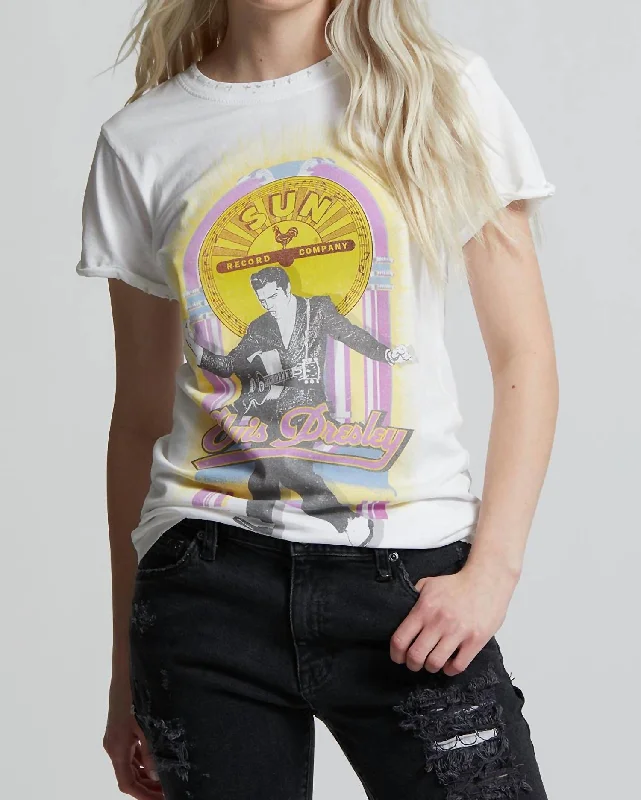 Work T-ShirtsSun Records Elvis Tee In White