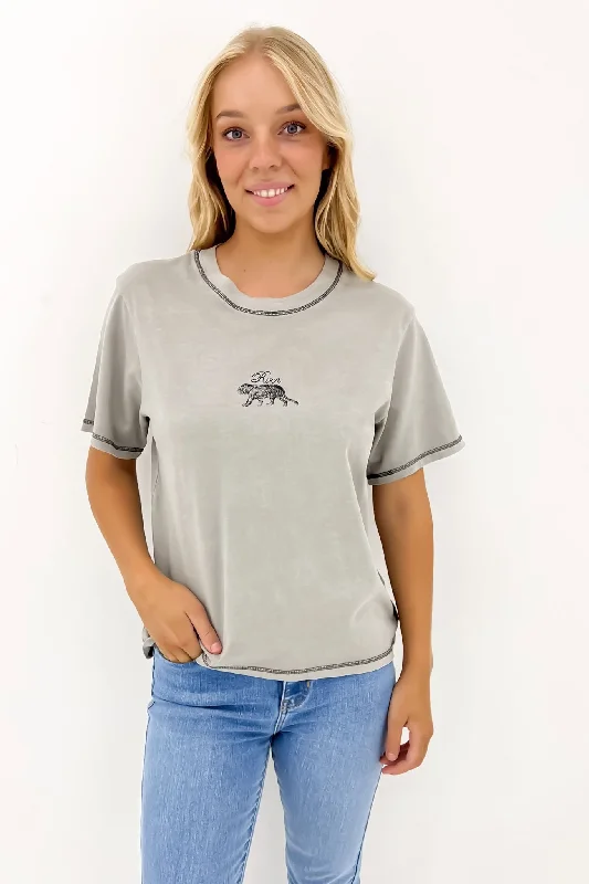 Ribbed Cuff T-ShirtsTiger Style Easy Tee Overcast