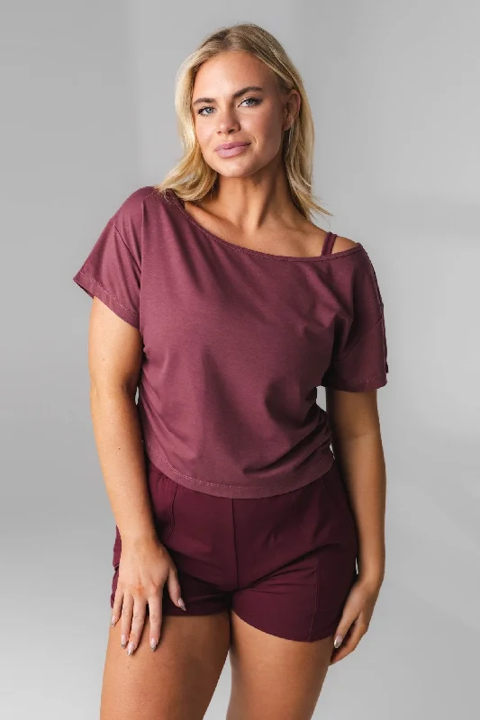 Fleece T-ShirtsVitality Versa®  Slouch Tee - Mauve