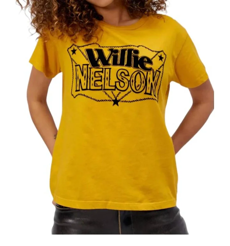 Silk T-ShirtsWillie Nelson Lasso Solo Tee In Gold