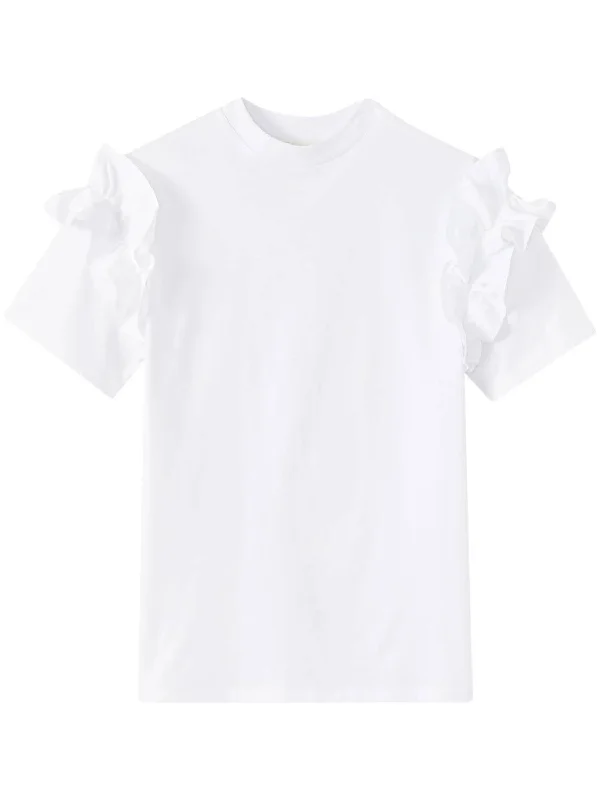 Leather-Paneled T-ShirtsWomen's Sophie Rucher Tee In White